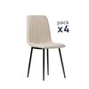 Silla De Comedor Poliéster Klast Home Nórdico 45 X 92 Cm - Beige