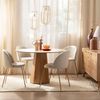 Silla De Comedor Poliéster Klast Home Nórdico 49 X 81 Cm - Beige