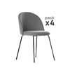 Silla Tapizada Tela Klast Home Nórdico 49 X 81 Cm - Gris