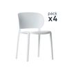 Silla Polipropileno Plástico Klast Home Vintage 50 X 78 Cm - Blanco