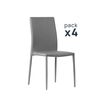 Silla De Comedor Poliéster Klast Home Nórdico 44 X 93 Cm - Topo