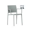 Silla De Exterior Polipropileno Klast Home Nórdico 56 X 80 Cm - Gris