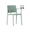 Silla De Exterior Polipropileno Klast Home Nórdico 56 X 80 Cm - Verde