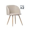 Silla De Comedor Poliéster Klast Home Nórdico 54 X 82 Cm - Beige