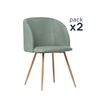 Silla De Comedor Poliéster Klast Home Nórdico 54 X 82 Cm - Verde