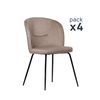 Silla De Comedor Terciopelo Klast Home Vintage 53 X 81 Cm - Topo