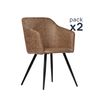 Silla De Comedor Poliéster Klast Home Moderno 58 X 83 Cm - Marrone