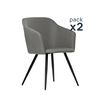 Silla De Comedor Poliéster Klast Home Moderno 58 X 83 Cm - Gris Topo Oscuro