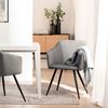 Silla De Comedor Poliéster Klast Home Moderno 58 X 83 Cm - Gris Topo Oscuro