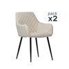 Silla De Comedor Poliéster Klast Home Moderno 58 X 85 Cm - Beige