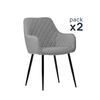 Silla Tapizada Tela Klast Home Moderno 58 X 85 Cm - Gris