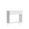 Recibidor Madera Y Metal Klast Home Moderno 80 X 79 Cm - Blanco