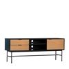 Mueble Tv Madera Y Metal Klast Home Industrial 150 X 60 Cm - Negro