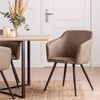 Silla De Comedor Poliéster Klast Home Moderno 58 X 83 Cm - Marrone