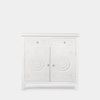 Aparador Alto Mdf, Madera De Mango Klast Home Vintage 85 X 90 Cm - Blanco Decapado