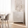 Aparador Alto Mdf, Madera De Mango Klast Home Vintage 85 X 90 Cm - Blanco Decapado