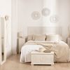 Cabecero Doble Mdf Lacado Klast Home Vintage 157 X 50 Cm - Blanco Decapado