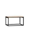 Mesa De Centro Elevable Melamina Y Metal Klast Home Industrial 80 X 49 Cm - Natural