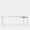 Mesa Rectangular Extensible Lacado Klast Home Contemporáneo 120 X 78 Cm - Blanco