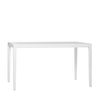 Mesa Rectangular Lacado Klast Home Contemporáneo 140 X 78,5 Cm - Blanco