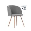 Silla De Comedor Poliéster Klast Home Nórdico 54 X 82 Cm - Gris