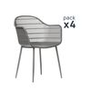 Silla Polipropileno Plástico Klast Home Moderno 62 X 85 Cm - Gris