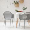 Silla Polipropileno Plástico Klast Home Moderno 62 X 85 Cm - Gris