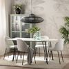 Silla De Comedor Poliéster Klast Home Nórdico 49 X 81 Cm - Gris Perla