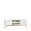 Mueble Tv Mdf Lacado Klast Home Nórdico 140 X 53 Cm - Blanco