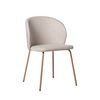 Silla Tapizada Poliéster Klast Home Nórdico 49 X 80 Cm - Beige