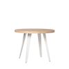 Mesa Extensible Madera De Roble Klast Home Nórdico 100 X 76 Cm - Blanco