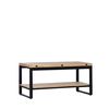 Mesa De Centro Elevable Y Extensible Madera De Roble Klast Home Industrial 100 X 48 Cm - Negro