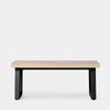 Mesa De Centro Elevable Madera Y Metal Klast Home Industrial 120 X 50 Cm - Natural