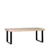 Mesa De Centro Fija Madera De Roble Klast Home Industrial 120 X 44 Cm - Natural