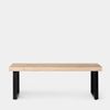 Mesa De Centro Fija Madera De Roble Klast Home Industrial 120 X 44 Cm - Natural