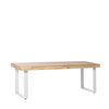 Mesa De Centro Fija Madera Y Metal Klast Home Industrial 120 X 44 Cm - Blanco