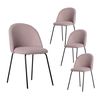 Silla De Comedor Terciopelo Klast Home Nórdico 49 X 81 Cm - Rosa