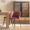 Silla De Comedor Terciopelo Klast Home Nórdico 49 X 81 Cm - Rosa