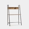 Silla Con Ruedas Madera Y Metal Klast Home Moderno 58 X 78 Cm - Negro