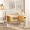 Silla De Comedor Poliéster Klast Home Nórdico 49 X 81 Cm - Mostaza