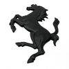 Spazioluzio  - Escultura Acero Negro Mate Pared Insignia Cavallino Rampante Fe-rra-ri - Negro Mate 40x58cm