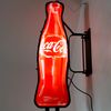 Spazioluzio - Letrero Vintage Luminoso Coca Cola Tipo Botella Con Estructura Metálica 103cm