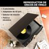 Tocadiscos De Vinilo - Rockolla - Vanguard Black - Bluetooth, Altavoces Incorporados, 3 Velocidades, Radio Fm, Casete, Cd, Mp3 Usb Y Tarjetas Sd, Grabadora