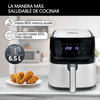 Freidora De Aire Con Cesta Individual, 6.5 L, 8 Programas De Cocción,  E-book De Recetas, 80 A 200°c, 1700w, Temporizador 60 Minutos La Moustache Essential Plus (acero Inox)