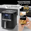 Freidora De Aire Con Cesta Individual, 7 L, 12 Programas De Cocción,  E-book De Recetas, 80 A 200°c, 1800w, Temporizador 60 Minutos La Moustache Pro Smart (negro)