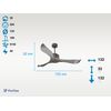 Ventilador De Techo Ø132 Cm Con Wifi Reversible Hypersilence Para 35 M²