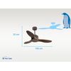 Ventilador De Techo Ø106 Cm Con Wifi Reversible Hypersilence Para 20 M²