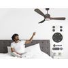 Ventilador De Techo Reversible Termostato Dimable Wifi Motor Dc Techos Inclinados Mando A Distancia Luz Tres Tonos Hypersilence Memoria