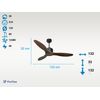 Ventilador De Techo Ø132 Cm Con Wifi Reversible Hypersilence Para 35 M²