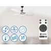 Ventilador De Techo Wifi Motor Dc Mando A Distancia Luz Tres Tonos Hypersilence Memoria